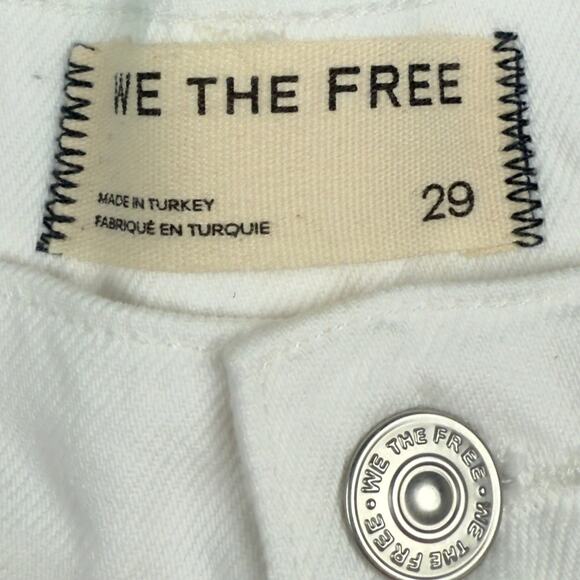 Free People We The Free Lovefool Boho Jeans Ultra Wide Leg Flare Cream Womens 29 - Picture 4 of 6